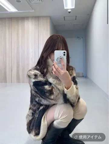 오버 사이즈 니트 베이지 브라운