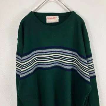 USA제 80s lord jeff 아크릴 보더 니트 스웨터