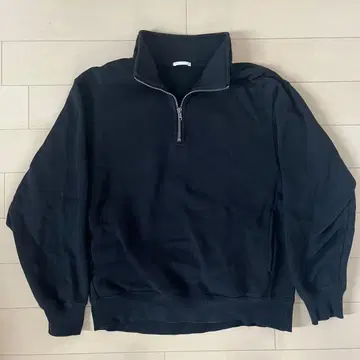 블랙 하프 지퍼