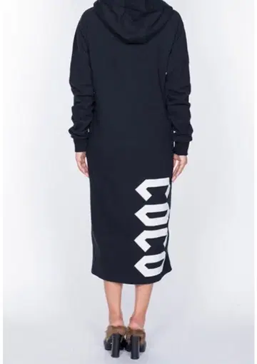미러나인 COCO 후드 부착 롱 후드티 원피스