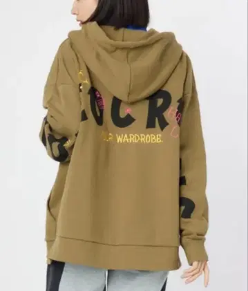 [ 미사용 ] 로데오 크라운 SKETCH LOGO 지퍼 후드티