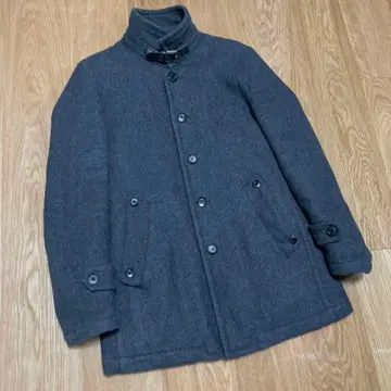 JUNRED 울 코트 비즈니스 코트 수트 코트 차콜 그레이 L