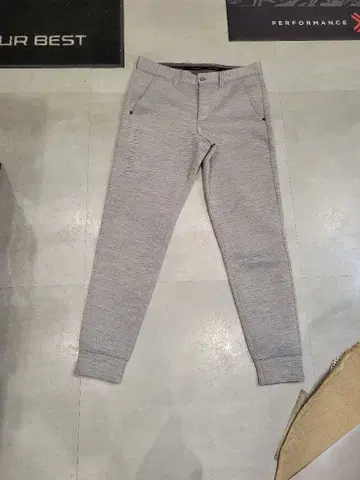 BRIEFING 슬림핏 스웨트 팬츠 그레이