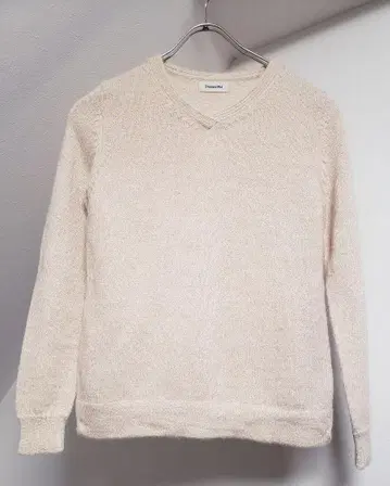 새상품급 알파카 100% 라이트 브라운 긴팔 크루넥 니트 풀오버