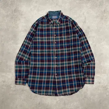 펜들턴 체크 셔츠 타탄 70s USA제 L 11496