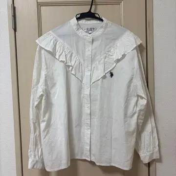 U.S. POLO ASSN. 프릴 긴팔 피케 셔츠