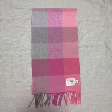 AVOCA 핑크 계열 체크 머플러