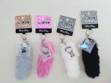 4세트 헬로키티 꼬리 달린 키링