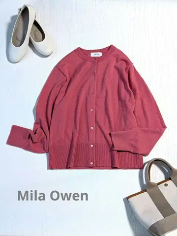 손세탁 가능 미라 오웬 울 가디건 핑크 봄