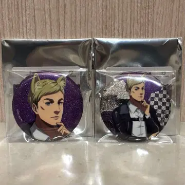 진격의 거인 마루이 글리터 캔뱃지 늑대인간 ver. 엘빈 2종 세트