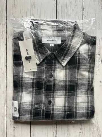 오버 사이즈 레귤러 카라 옴브레 체크 셔츠 2장 세트