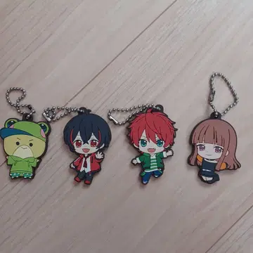 컬러풀 피치 키링 4개 세트