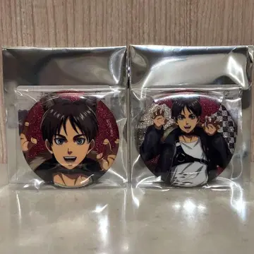 진격의 거인 마루이 글리터 캔뱃지 늑대인간ver. 엘렌 2종 세트