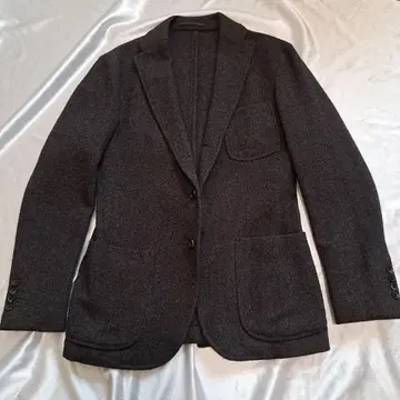 다크 그레이 울 혼방 비즈니스 자켓