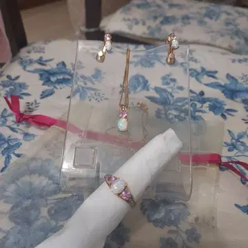 오팔과 스톤 반지 12호 주얼리 세트