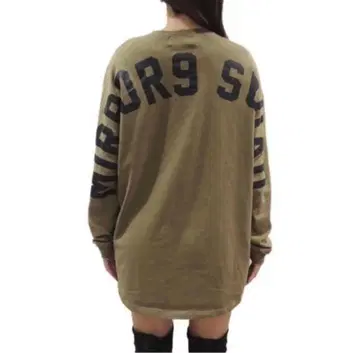 MIRROR9 올리브 롱 슬리브 T셔츠