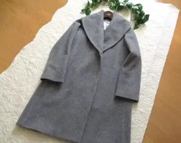 MOGA 숄카라 울 롱 코트 그레이