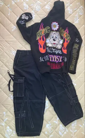 갈피 GALFY 후드티(F 사이즈)와 하의(XL 사이즈) 세트