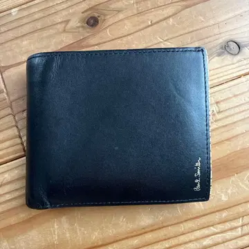 폴 스미스 블랙 가죽 접이식 지갑