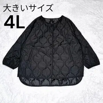 [ 4L ] 빅 사이즈 퀼팅 자켓 블랙