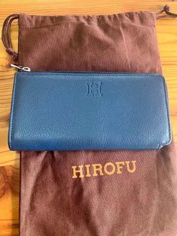HIROFU 네이비 가죽 장지갑