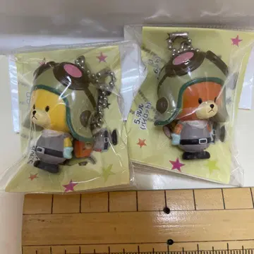 루루로로 파이롯트 반다이 트윈 베어 키링 2개 세트