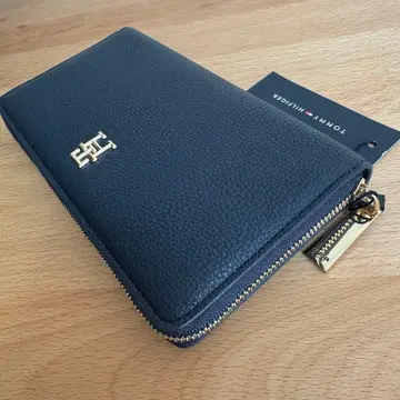 TOMMY HILFIGER 장지갑 네이비 라운드 지퍼