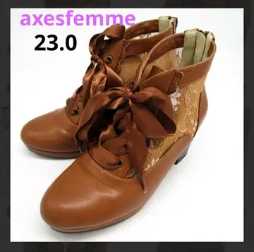axesfemme 엑시즈팜 플랫폼 레이스 부츠 M 새상품급