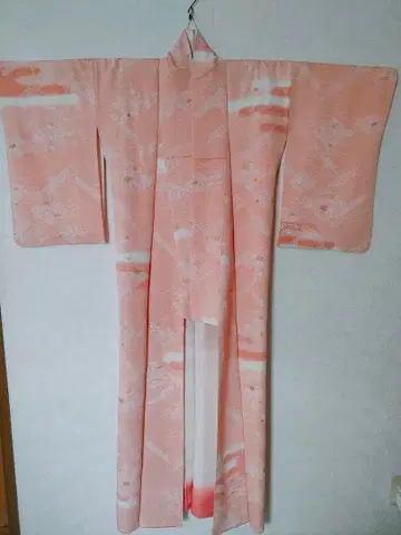 핑크 꽃무늬 기모노