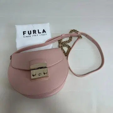 FURLA 핑크 가죽 숄더백