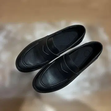 무인양품 MUJI 신사 피로를 줄이는 가죽 자투리 재활용 로퍼 새상품