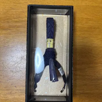 다크 네이비 순수 실크 수제 겉옷 끈 박스형