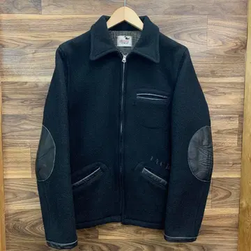 중고 GANGSTERVILLE 집업 울 자켓 엘보우 패치