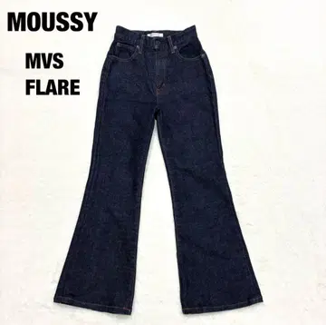 MOUSSY 마우지 MVS 플레어 데님 다크 네이비 W24