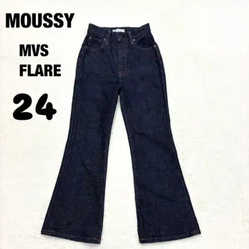 MOUSSY 마우지 MVS 플레어 데님 다크 네이비 W24