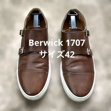 Berwick 1707 더블 몽크 스트랩 브라운 사이즈 42