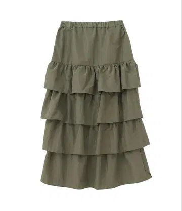 ROSE BUD NYLON FRILL SKIRT 프릴 롱 스커트