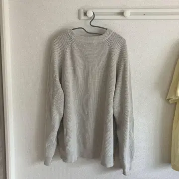 그레이 리브 긴팔 니트 스웨터