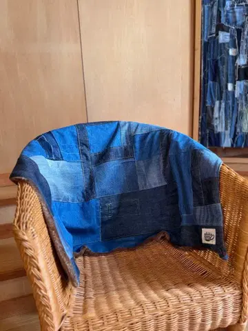 SAYOCAFE 데님 패치워크의 포근한 무릎담요