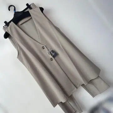 L 사이즈 플레어 베스트 팬츠 셋업 상하의 세트