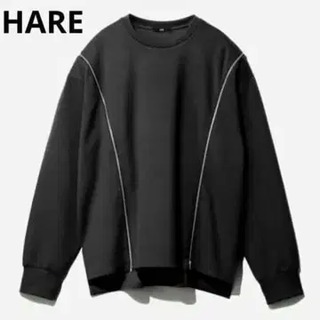 HARE 지퍼 라인 슬릿 티셔츠