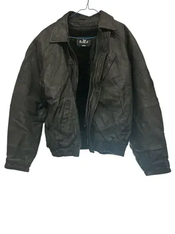 B.M.M. 블랙 가죽 자켓 짧은 기장