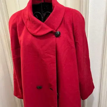 캐시미어 레드 라운드넥 롱 코트 가격 인하 중!