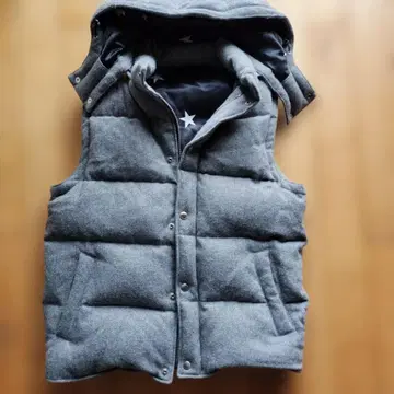 소프넷 후드 부착 다운 베스트