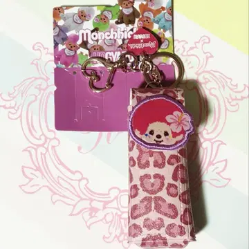 [ 미사용 새상품 ] 몽치치 KOGYARU 핑크 레오파드 무늬 립 홀더