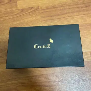 CrowZ 블랙 가죽 카드 케이스