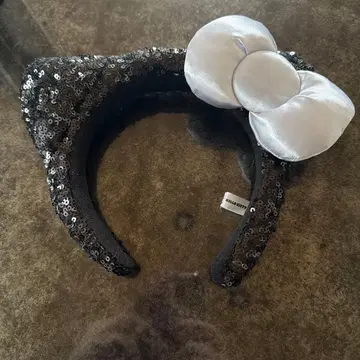 헬로키티 스팽글 머리띠 갸루