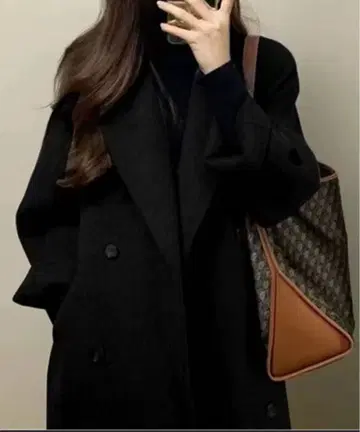 새상품 LUCPY 오버 사이즈 롱 체스터 코트