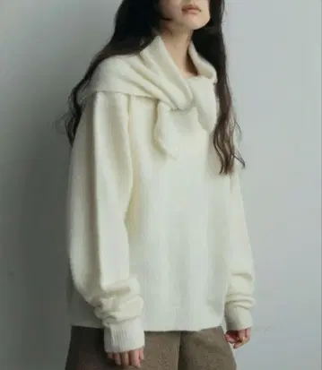 anuke Layered Scarf Knit Ivory