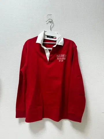 Polo Jeans Co. 빨간색 긴팔 피케 셔츠